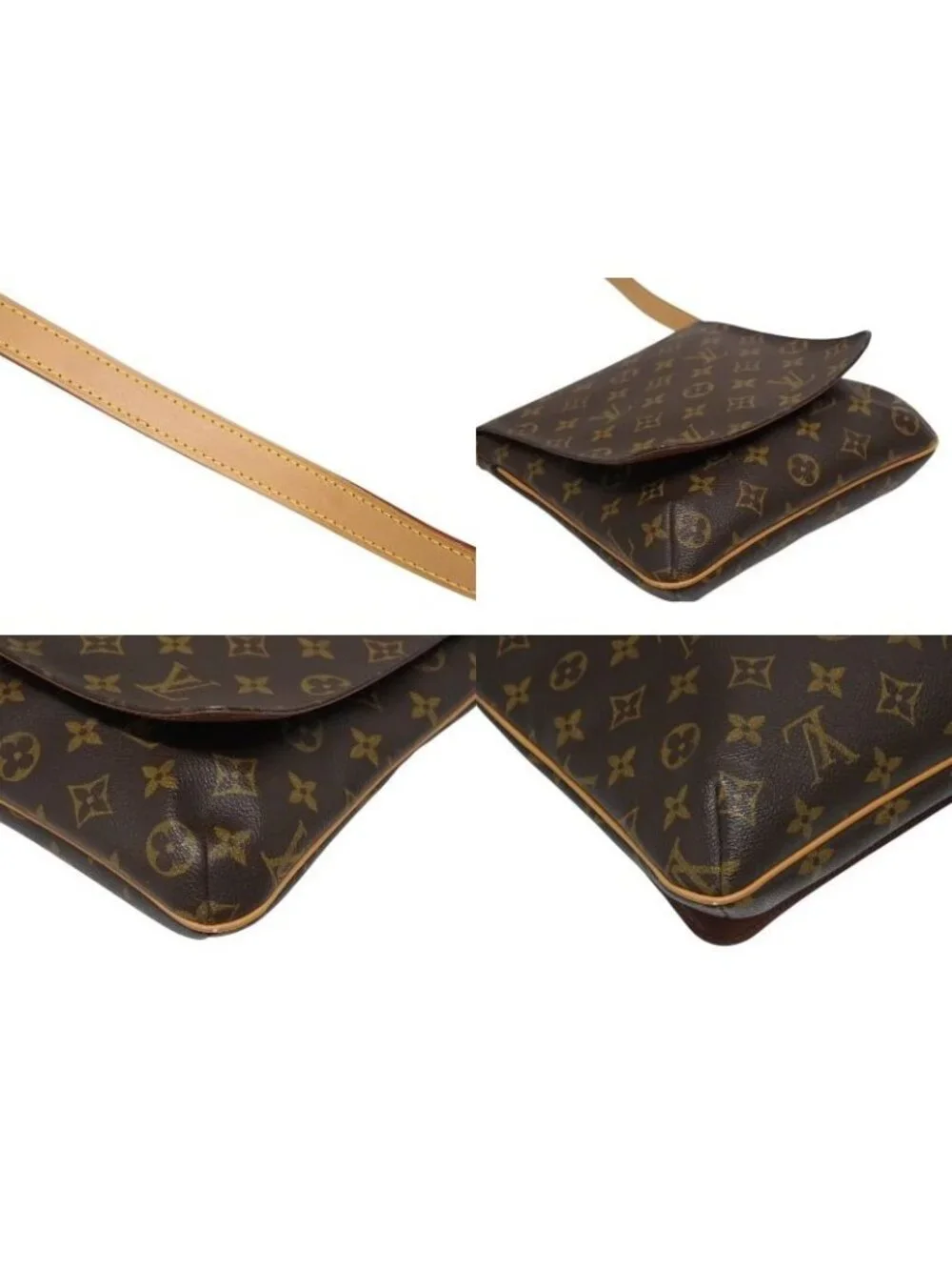 Louis Vuitton Monogram Musette Salsa Shoulder Bag Brown Vachetta Leather Gold